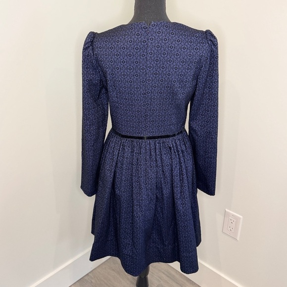 Gal Meets Glam Collection Callie Print Long Sleeve A-Line Dress (Sz 4) - Picture 7 of 10